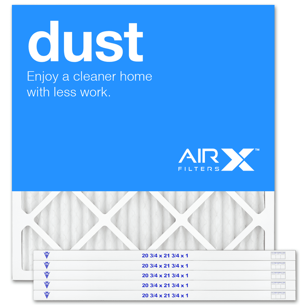 AIRx Filters Dust 21x21x1 Air Filter MERV 8 AC Furnace Pleated Air Filter Replacement Box of 6, Made in the USA