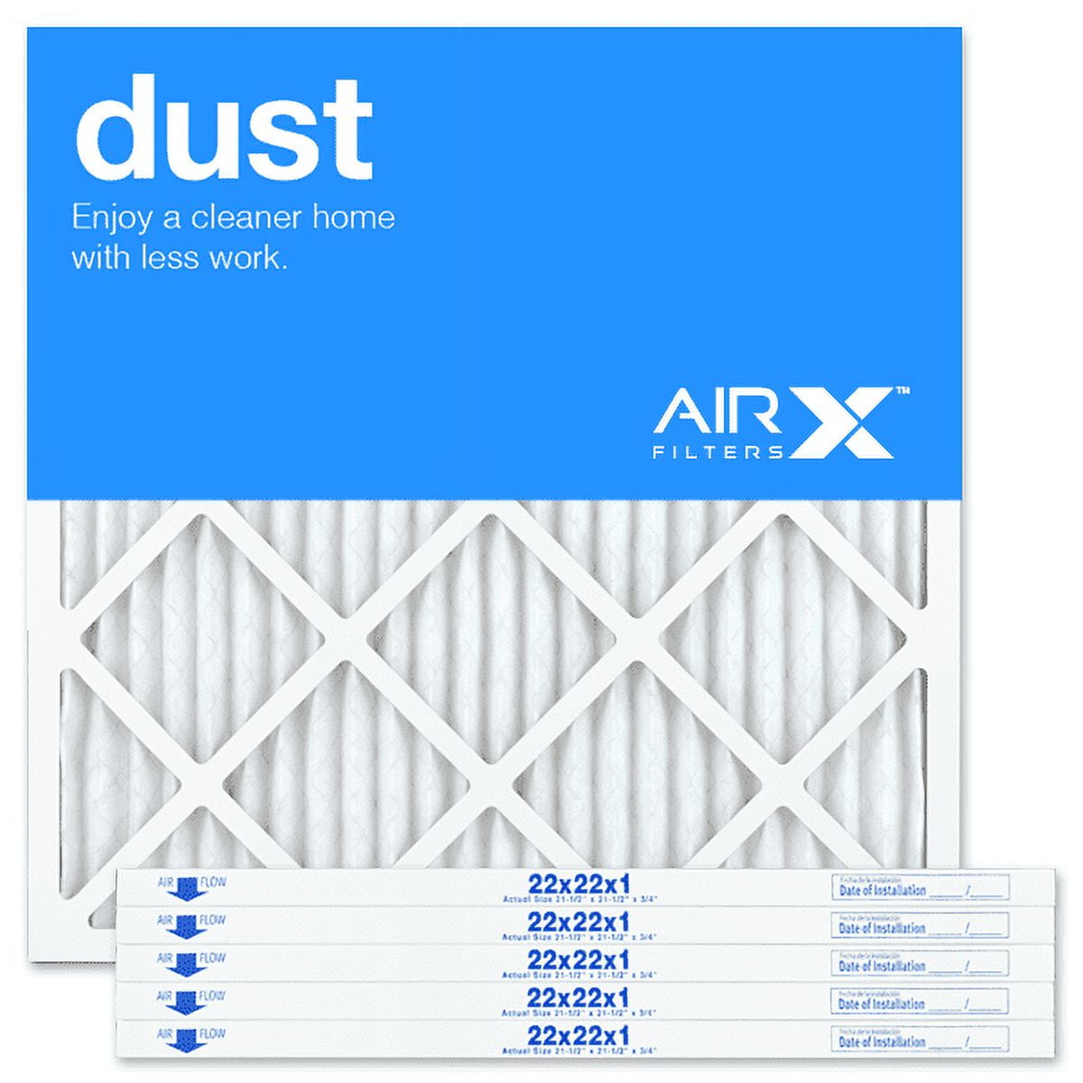 AIRx Filters Dust 22x22x1 Air Filter Replacement MERV 8 AC Furnace