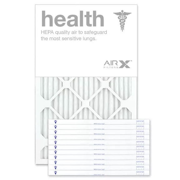 AIRx Filters Health 12x16x1 Air Filter MERV 13 AC Furnace Pleated Air Filter Replacement Box of 12, Made in the USA