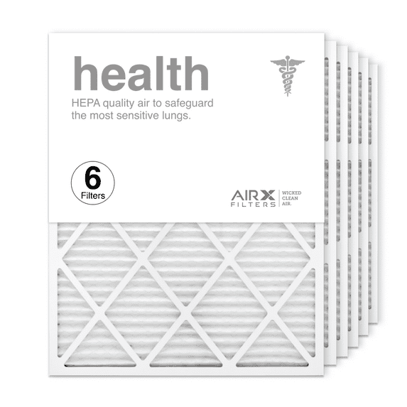 AIRx Filters Health 24x30x1 Air Filter Replacement MERV 13 AC Furnace Pleated Filter, 6-Pack