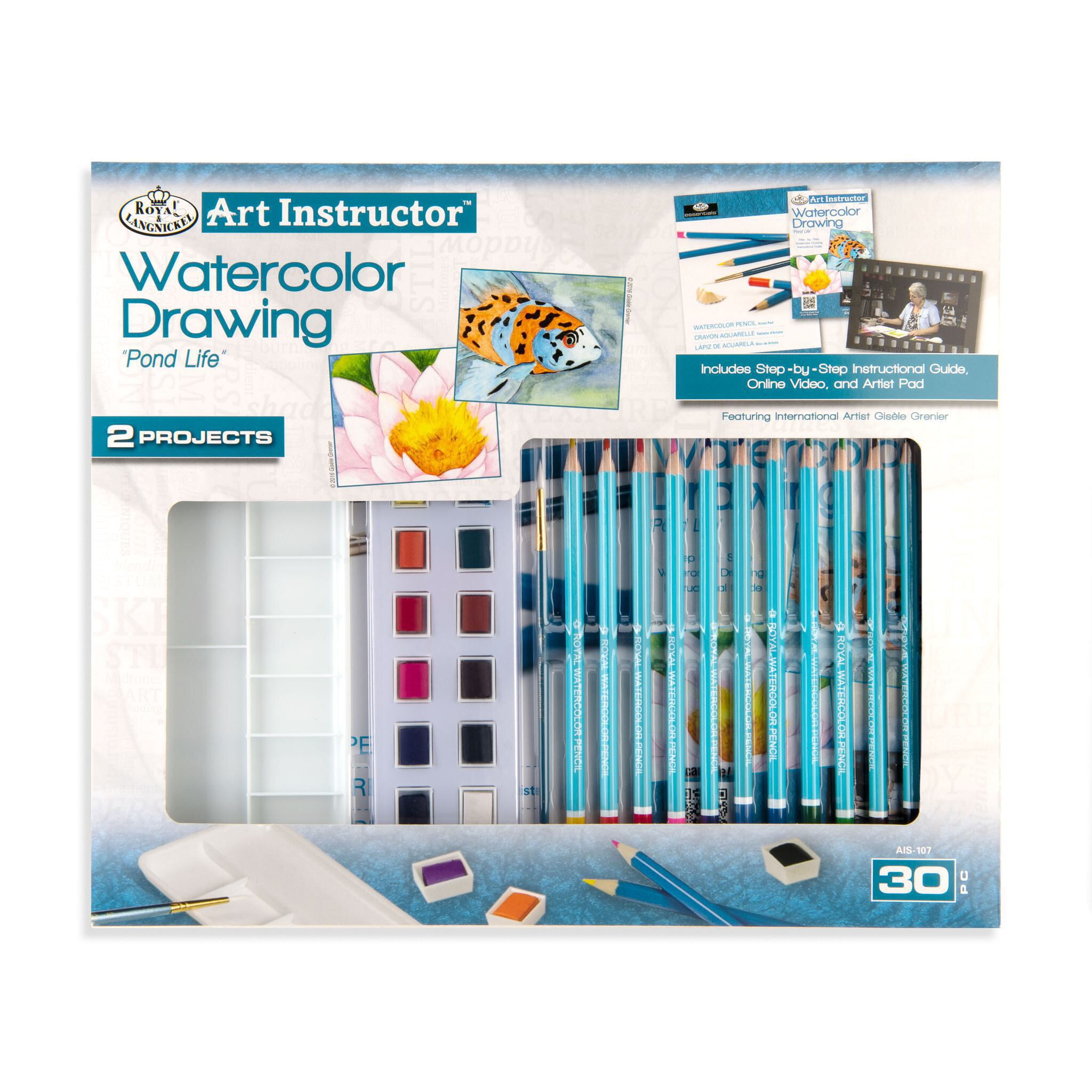 Royal & Langnickel Pond Life Watercolor Drawing Art Set - 30pc