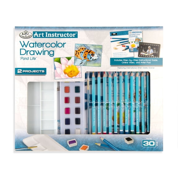 Royal & Langnickel Pond Life Watercolor Drawing Art Set - 30pc