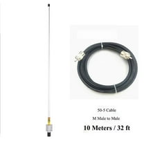 AIS VHF 156-163MHz Fiberglass Marine Antenna - Equipped with 10m Fishing Boat Cables for Seamless Communication