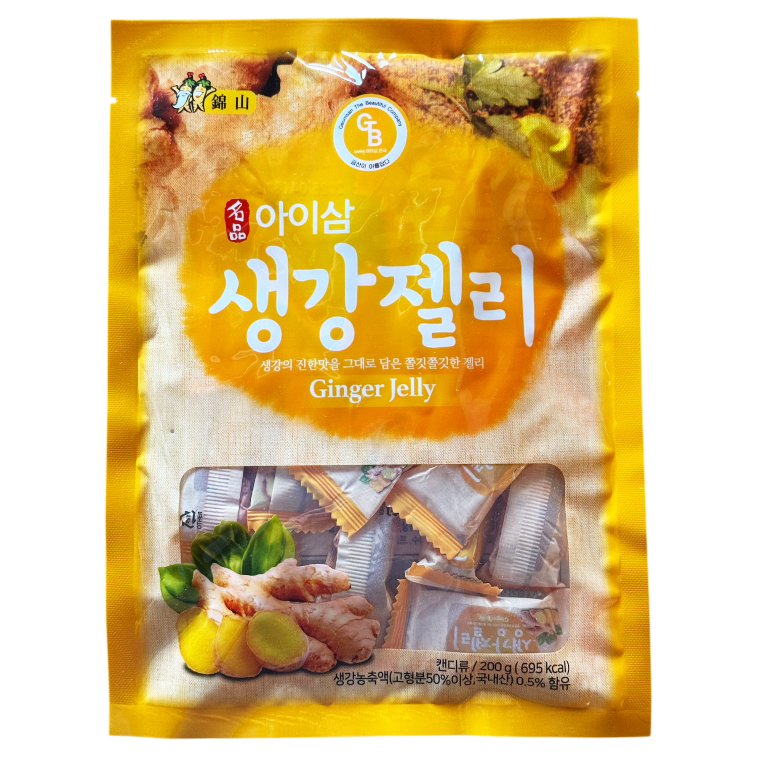 AISAM Premium Korea Ginger Jelly 200g (7.04oz) - Pack of 4