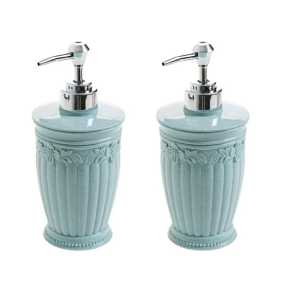 AISAMEFE 2Pcs Soap Dispenser - 13.5 Soap Dispenser with Pump, Refillable Liquid Bottle Dispenser, Hand Dispenser for Bathroom, Kitchen, Countertop