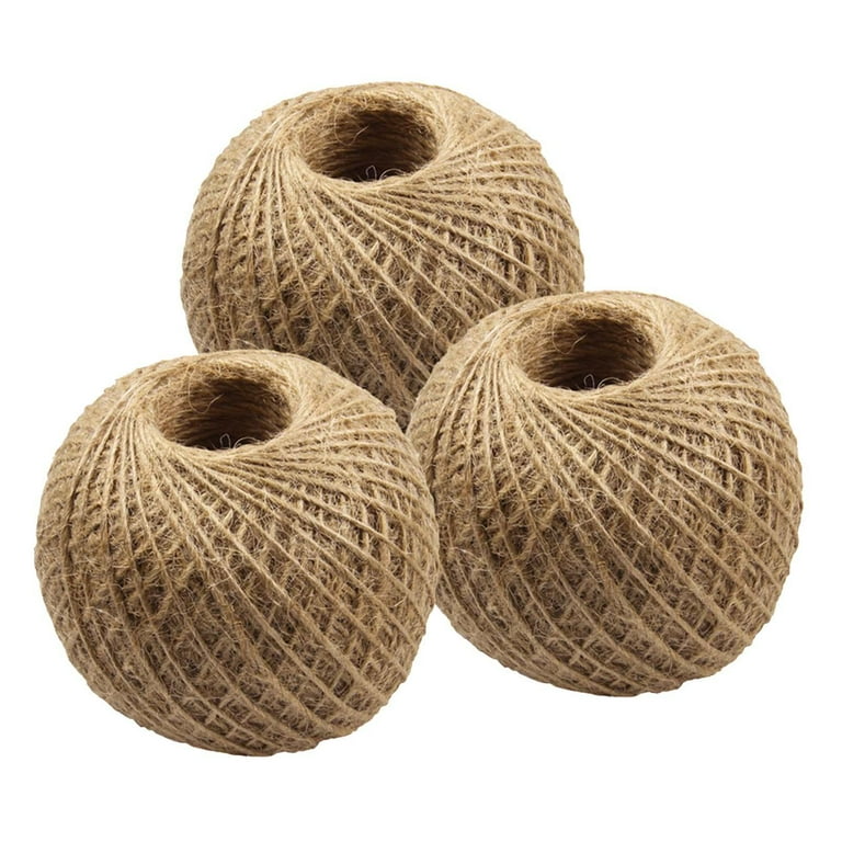 AISAMEFE 3Pcs 2mm Hemp Cord Jute Rope String Burlap String Roll 80M Jute Twine Rope for Artworks Plant Hanging Butcher Twine Arts Crafts Gardening Walmart