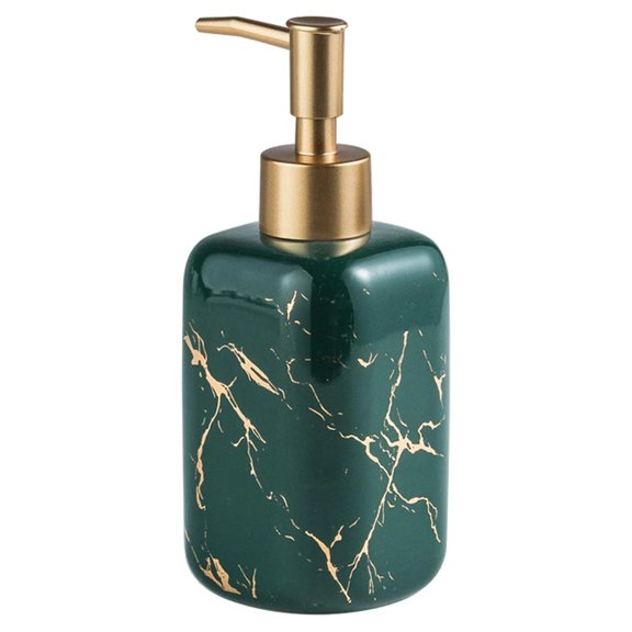 AISAMEFE Ceramic Foaming Soap Dispenser, Liquid Lotion Dispenser Bottle,Marble Soap Pump Dispenser for Bathroom Kitchen Countertop,300ml