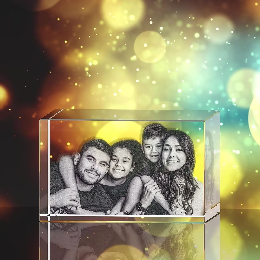 Customized Color Printed Crystal Picture Frames Rotating Baby Photo Frame (AD3)