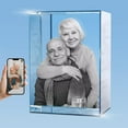 thumbnail image 1 of AISENIN 3D Crystal Photo Picture Cube Idea Gift With Your Own Photo Customized Birthday Wedding Memorial Mother's Day Couples Gift for Women Wife Her husband Men, 1 of 5