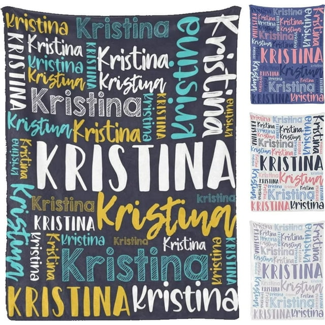 AISENIN Blanket with Name Personalized Name Blankets Custom Super Soft