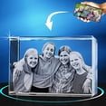 thumbnail image 1 of AISENIN Crystal Photo Personalized 5D Portrait Laser Engraved Picture Upload Your Own Photo Customized Gift, 1 of 5