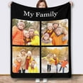 thumbnail image 1 of AISENIN Custom Family Blanket with 4 Photos Collages Personalized Picture Blankets for Couple Customized Your Photos on Throw Blankets for Dad, Mom, 1 of 5