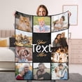 thumbnail image 1 of AISENIN Custom Blanket with Photo Text Collage Personalized 10 Photo Throw Blanket Using Your Own Pictures, Custom Christmas New Year Gifts for Mom Dad Family Sisters Friends Kids Couple 60*80inch, 1 of 5