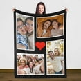 thumbnail image 1 of AISENIN Custom Blanket with Photo Text Collage Personalized Picture Blankets Throw Blanket Couples Customized Gifts for Girlfriend Boyfriend Wife Husband, 1 of 4