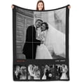 thumbnail image 1 of AISENIN Custom Blanket with Picture Personalized Blanket with Photos Customized Blanket with Picture Customized Couples Gifts Picture Blanket I Love You Birthday Gift for Girlfriend, 1 of 5