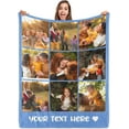 thumbnail image 1 of AISENIN Custom Blanket with Picture Personalized Blanket with Pthotos Customized Photo Blanket Birthday Christmas Day Gifts for Adult Dad Mom Husband Boyfriend Wife, 1 of 5