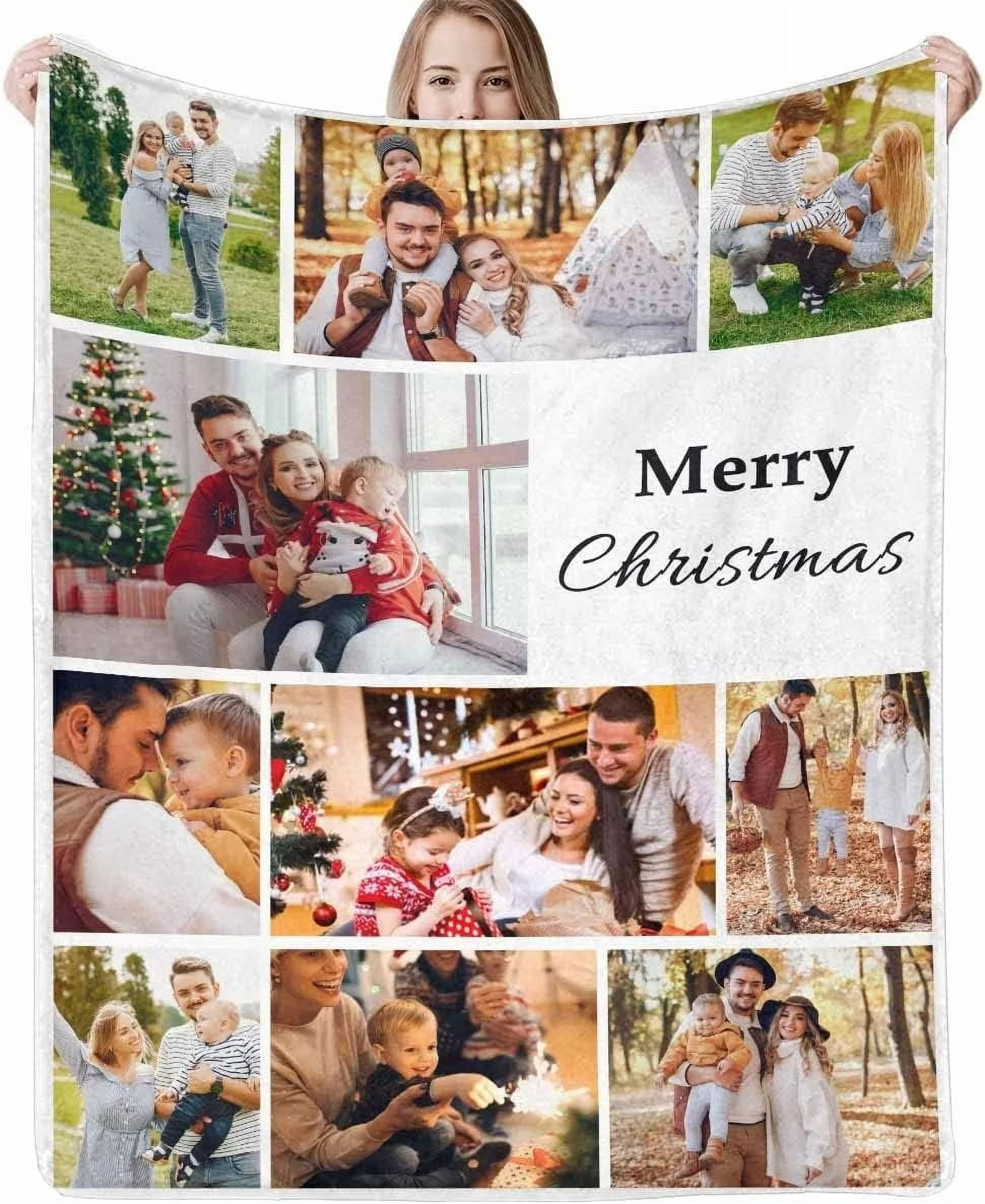 AISENIN Custom Blanket With Photos Text Personalized 10 Photos Collage AISENIN Custom Blanket With Photos Text Personalized 10 Photos Collage