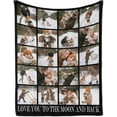thumbnail image 1 of AISENIN Custom Blanket with 20 Pictures and Text Printed in USA Personalized Photo Blanket with Text Custom Fleece Blanket, 1 of 5