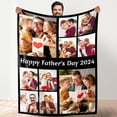 thumbnail image 1 of AISENIN Custom Blanket with Picture Happy Fathers Day Customized Gifts for Dad Grandpa Personalized Photo Blankets Throws Birthday Gift, 1 of 5