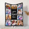 thumbnail image 1 of AISENIN Custom Blankets Gifts for Girlfriend Boyfriend Family Custom Blanket Wife and Husband Photo for Meaningful Day Valentines Day Birthday Christmas 10 Photos 50*60Inch, 1 of 5