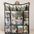 thumbnail image 1 of AISENIN Custom Blankets With Photos Collage Personalized Throw Blankets With Picture And Text Soft Flannel Blankets Bed Throws Gift For Family Friend Anniversary 60*80 Inch 12 Photos, 1 of 6