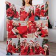 thumbnail image 1 of AISENIN Custom Christmas Couple Blanket with Picture Text Personalized Soft Fleece Throw Blanket Customized Couple Blanket with Photo Christmas Birthday Gifts, 1 of 5