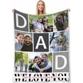 thumbnail image 1 of AISENIN Custom Flannel Blanket Personalize with Your Photos and Text Free Image Enhancement Perfect for Anniversaries Birthdays Father's Day for dad, 1 of 5
