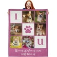 thumbnail image 1 of AISENIN Custom Pet Blanket with Pictures Extra Soft Personalized Blanket Customized Dog Blanket HD Print Custom Photo Blanket Custom Gift, 1 of 5