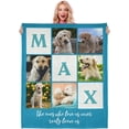 thumbnail image 1 of AISENIN Custom Pet Blanket with Pictures Extra Soft Personalized Blanket Customized Dog Blanket HD Print Custom Photo Blanket Custom Gift, 1 of 5