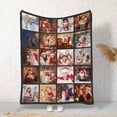 thumbnail image 1 of AISENIN Custom Photo Collage Blanket Customized Bed Blanket with Pictures AND Text for Mom Dad Personalized Throw Blanket for Christmas Memorial Gifts, 1 of 5