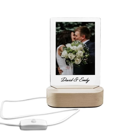 AISENIN Custom Picture Spotify Plaque with Lighted Stand Personalized Acrylic Plaque with Photo Customized Gifts for Boyfriend Girlfriend Couples