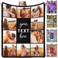 thumbnail image 1 of AISENIN Custom blanket Customized Blanket with Picture 10 Photos Blankets Personalized Gifts for Adults Family Dad Mom Couples Memorial Gifts for Christmas Birthday, 1 of 5