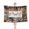 thumbnail image 1 of AISENIN Personalized Blanket Family Soft 10 Photos Customized Blanket with Photos Personalized Gifts Custom Blankets for Women Man Mom Dad Kids New Year Christmas Wedding Anniversary Sofa Bed, 1 of 5