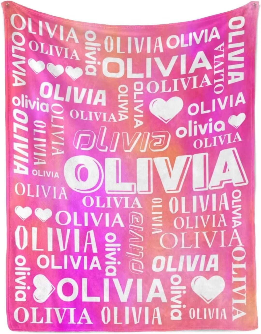 AISENIN Personalized Blanket and Throw Customized Name Blanket for Kids