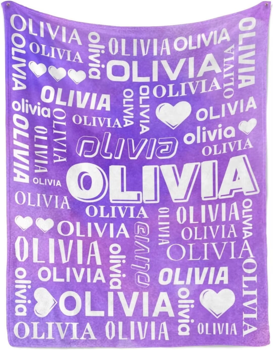 AISENIN Personalized Blanket and Throw Customized Name Blanket for Kids