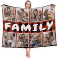 thumbnail image 1 of AISENIN Personalized Blankets with 8 Photos Collage for Family Mom Dad Couples Friends Adults Custom Blanket with Pictures Throw Blankets for Birthday Christmas, 1 of 5