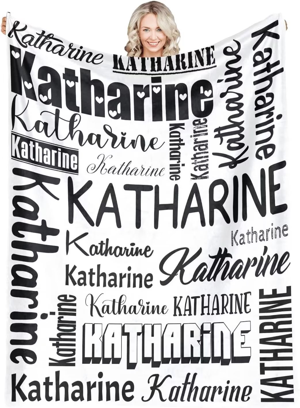 AISENIN Personalized Blankets with Name Custom Blanket for Adult Kids