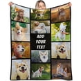 thumbnail image 1 of AISENIN Personalized Dog Portrait Blanket, Customized Dog Blankets with Photos and Text Custom Pet Memorial Gifts for Loss of Dog Women Men Dog Lovers Dog Owner Pets, 1 of 5