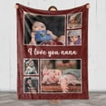 thumbnail image 1 of AISENIN Personalized Nana Blanket for Grandparents I Love You Nana Throw Blanket from Grandkids Gift for Christmas Birthday Grandparents Day, 1 of 5