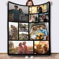 thumbnail image 1 of AISENIN Personalized Picture Blankets for Christmas Couples Gifts, Custom Photo Blanket for Mom Dad Daughter Son Kids Gifts Customized Throw Blanket with Photos Collage, 1 of 5