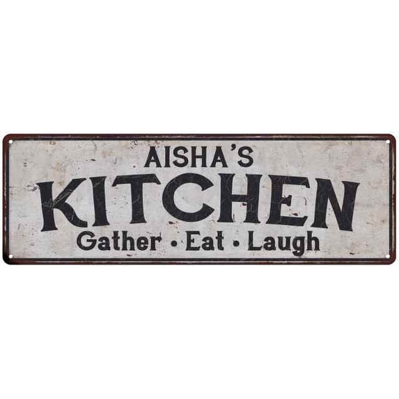 AISHA's Kitchen Gift Rustic Chic Decor Gift 6x18 Sign 206180051286