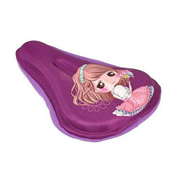 AISHEMI Soft Kids Bike Saddle Gel Seat Cushion Pad Breathable Cycling Kids Bicycle Saddle Cover 9"x6" for Most Children Bicycle Tricycle Banlance Bike (Purple)