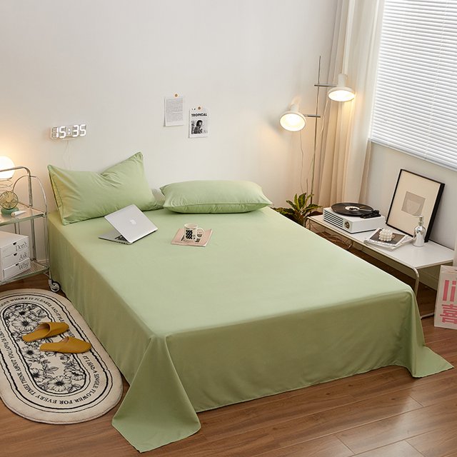 AISIRUI Cotton Flat Bed Sheet Soft Comfortable Sheet Fade Resistant Bed