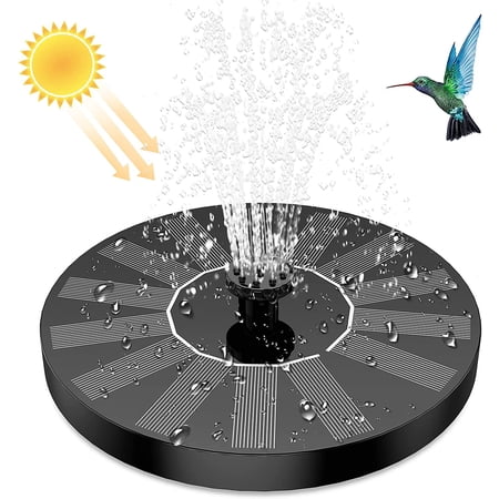 AISITIN 1.5W Solar Fountain Pump, Newly Upgraded with 6 nozzles Solar Bird Bath Fountain, Suitable for Ponds, Gardens, Bird Baths, Fish Tanks, Outdoor Independent Solar Water Pump Floating Fountains
