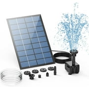 AISITIN 2.5W Solar Fountain Pump, DIY Outdoor Solar Water Fountain Pump with 6 Nozzles and 4ft Water Pipe, Solar Powered Pump for Bird Bath, Ponds, Garden and Fish Tank Pond and Other Places