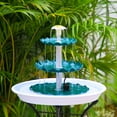 thumbnail image 1 of AISITIN 3 Tiered Bird Bath Fountain Detachable with USB Water Pump, Garden Decoration, 1 of 10