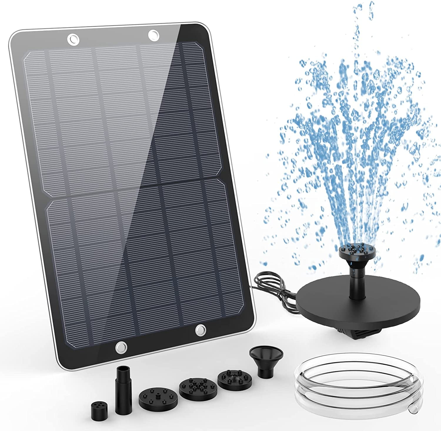 AISITIN 9W Solar Water Pump Kit, 10W Solar Powered Water Fountain Pump with 6 Nozzles, DIY Fountain Kit for Bird Bath, Ponds, Garden