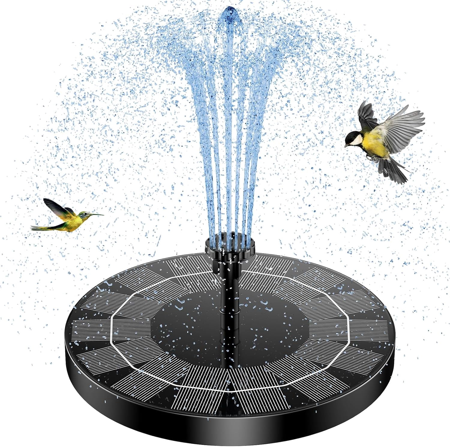 Solar Floating Fountain Pump With 6 Nozzles – Powered By Sun For Bird Baths, Garden Ponds, Pools & Fish Tanks