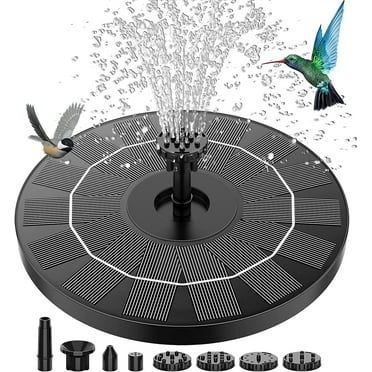 AISITIN Solar Fountain Pump, Energy Efficient, 3.5W Solar Panel, 6 Nozzles