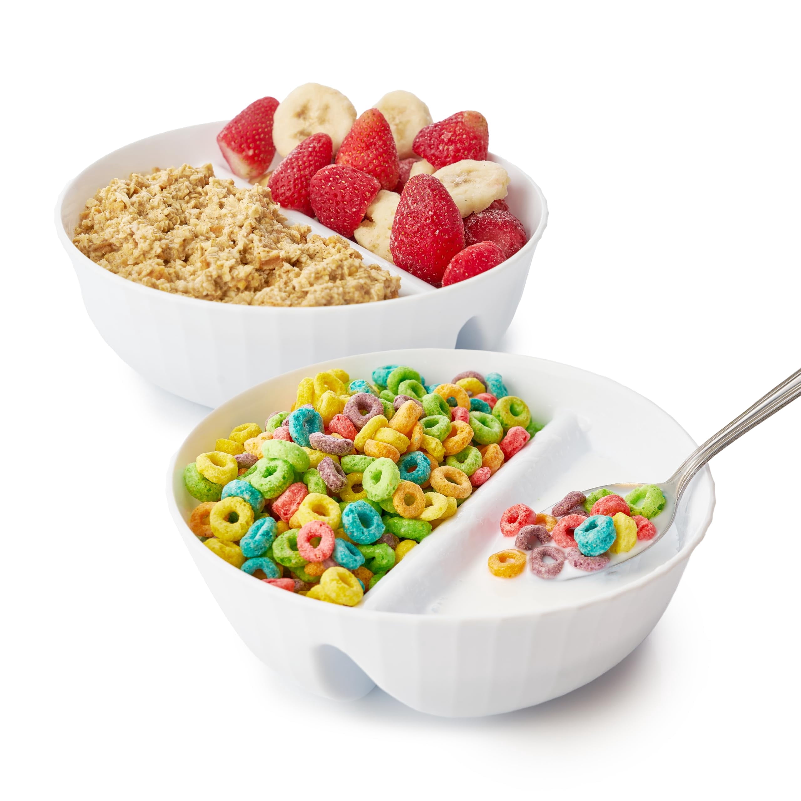 AISLE 3 ESSENTIALS Anti-Soggy Cereal Bowls, BPA-Free Materials, Divider ...